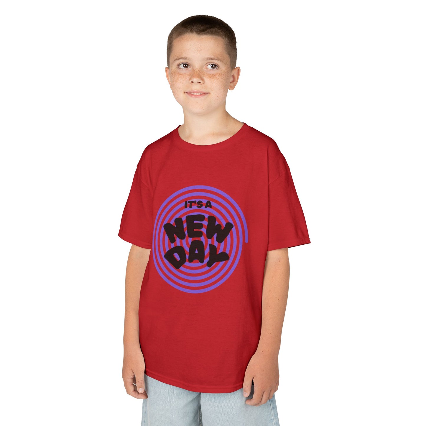 Retro Kids Graphic Tee | It's A New Day Groovy Toddler Shirt Vintage Youth T-Shirt, Positive Vibes Clothes, Back To School Tee