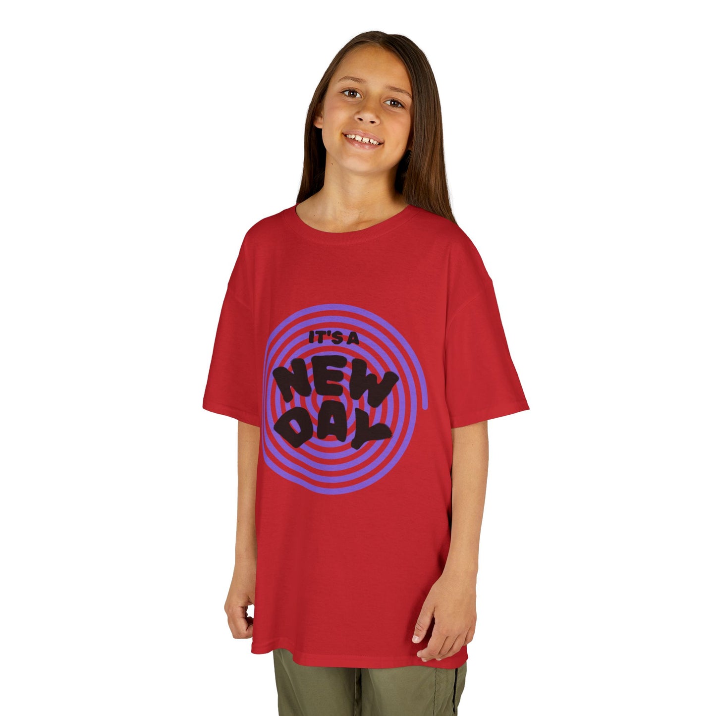 Retro Kids Graphic Tee | It's A New Day Groovy Toddler Shirt Vintage Youth T-Shirt, Positive Vibes Clothes, Back To School Tee